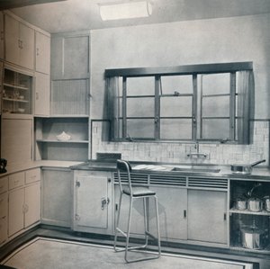 Sección de una pequeña cocina, diseñada por la Sra. Darcy Braddell, 1935 de Unbekannt