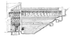 Sección del Teatro Galo Romano en Orange, Provenza, Francia, 1895 de Unbekannt