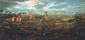 Batalla naval de Lepanto 1571 de Unbekannt