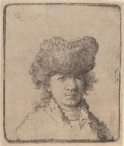Autorretrato con Gorro de Piel de Unbekannt