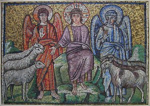 Separación de ovejas y cabras, bizantino, principios del siglo XX, original fechado a principios del siglo VI de Unbekannt