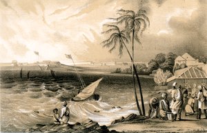Inicio del monzón, Fuerte Cannanore, 1847 de Unbekannt