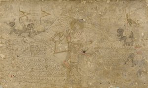 Shah Jahan y su hijo Dara Shikoh cazando, c. 1790 de Unbekannt