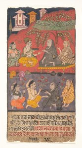 Shalibhadra realizando austeridades: Folio de un manuscrito de Shalibhadra, ca. 1725 de Unbekannt
