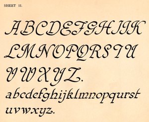 Hoja 11, de una carpeta de alfabetos, 1929 de Unbekannt