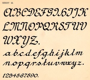 Hoja 12, de una cartera de alfabetos, 1929 de Unbekannt