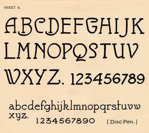 Hoja 6, de una carpeta de alfabetos, 1929 de Unbekannt