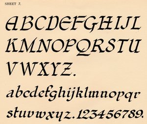 Hoja 7, de una carpeta de alfabetos, 1929 de Unbekannt