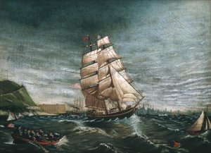 Barco en el Puerto de Nueva York, ca. 1890 de Unbekannt