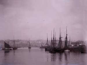 Barcos en el puerto de Plymouth en Devon de Unbekannt