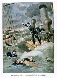 Naufragio de un barco-escuela, alemán, 1901 de Unbekannt