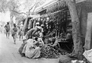 Tienda de shisha, Howshera, 1917