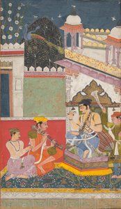 Shri Raga: Folio de una serie de ragamala (Guirnalda de Modos Musicales) de Unbekannt