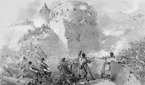 Sitio de Sebastopol. Cerca de la entrada de los franceses en la ciudad, c. 1850s