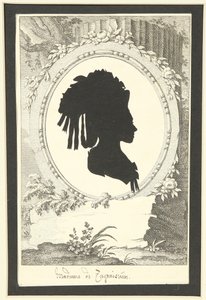 Retrato en Silueta de Natalia Kirillovna Zagryazyskaya née Razumovskaya 1747-1837, 1777-1782 de Unbekannt