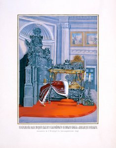 Sarcófago de plata de San Alejandro Nevski en la Lavra de San Alejandro Nevski, 1859