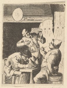 Cantante de pie entre dos fumadores, 1610-85 de Unbekannt