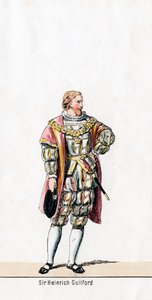 Sir Henry Guildford, diseño de vestuario para la obra de Shakespeare, Enrique VIII, siglo XIX de Unbekannt