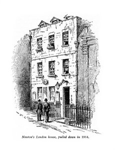 Casa de Sir Isaac Newton, Londres, siglo XX de Unbekannt