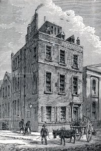 Casa de Sir Isaac Newton en la esquina de las calles Orange y St Martins, Londres, c1880 de Unbekannt