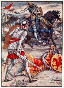 Sir Lancelot prohíbe a Sir Bors matar al rey, 1911 de Unbekannt