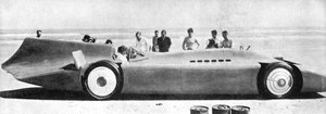 Sir Malcolm Campbell 1885-1948 en Bluebird, Daytona Beach, Florida, 7 de marzo de 1935 de Unbekannt