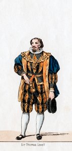 Sir Thomas Lovell, diseño de vestuario para la obra de Shakespeare, Enrique VIII, siglo XIX de Unbekannt