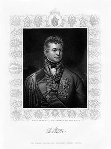 Sir Thomas Picton, líder militar británico, siglo XIX de Unbekannt