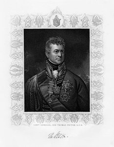 Sir Thomas Picton, líder militar británico, siglo XIX de Unbekannt
