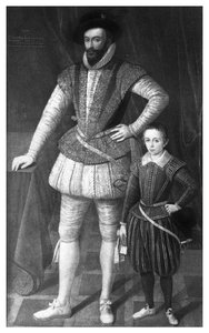 Sir Walter Raleigh y su hijo, 1602