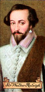 Sir Walter Raleigh, de una serie de tarjetas de cigarrillos, 1935 de Unbekannt