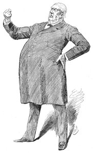 Sir William Harcourt en un momento fulminante, 1890s 1906