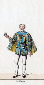 Sir William Sands, diseño de vestuario para la obra de Shakespeare, Enrique VIII, siglo XIX de Unbekannt