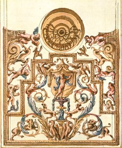 Boceto para pintura decorativa, Francia, 1928 de Unbekannt