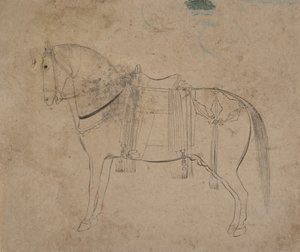 Boceto de un caballo, finales del siglo XVIII de Unbekannt