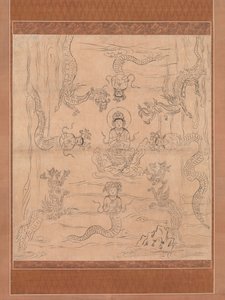 Boceto de un Mandala de Lluvia Invitante, siglo XII de Unbekannt