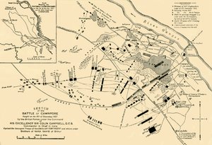 Boceto de la Batalla de Cawnpore de Unbekannt