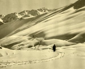Esquí en Upper Schlossalm, cerca de Bad Hofgastein, Austria, c1935 de Unbekannt