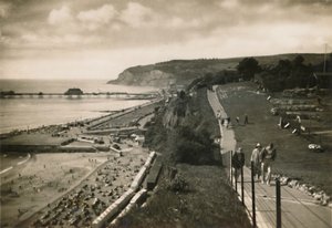 Small Hope Bay y Shanklin Pier, I.W., desde Cliff Walk, c1920 de Unbekannt