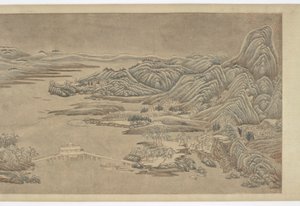Despejando la Nieve en Montañas y Ríos, después de Wang Wei, siglo XVI-XVII de Unbekannt