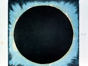 Corona solar y prominencias 1860-1870 de Unbekannt