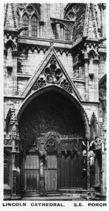 Pórtico sureste, Catedral de Lincoln, c1920s de Unbekannt