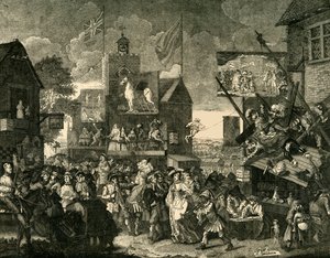 Feria de Southwark. Después del cuadro de Hogarth de Unbekannt