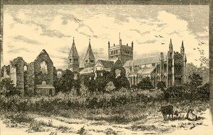 Catedral de Southwell y ruinas del palacio de Unbekannt