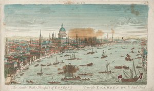 Perspectiva suroeste de Londres, 1760 de Unbekannt
