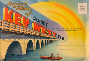 Carpeta de recuerdos de Key West Fla. - Nueva carretera, c. 1940s
