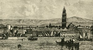 Spalatro, desde el puerto, 1890 de Unbekannt
