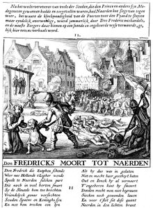 Tropas españolas incendiando edificios y masacrando durante el dominio español en los Países Bajos, 1567-73 de Unbekannt