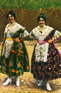 Mujeres españolas en traje tradicional, c. 1928 de Unbekannt
