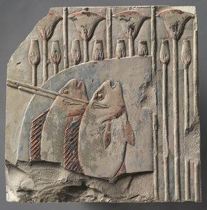 Pescando con lanza, c. 667-647 a.C. de Unbekannt